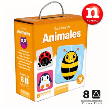 12 Rompecabezas Puzzle Infantiles Descubriendo Animales.
