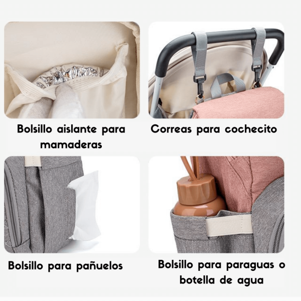 Mochila top maternal lequeen