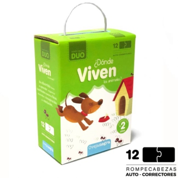 12 Puzzle Rompecabezas Infantiles Donde Viven Los Animales